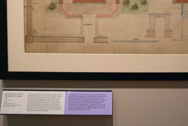 V&A Dundee’s lavender coloured labels signpost LGBTQ+ connections