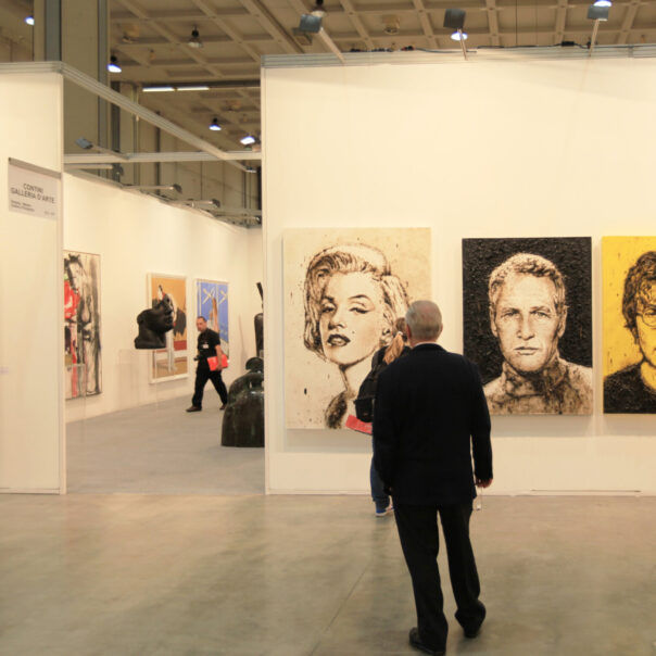 Milan,-,April,08:,People,Look,At,Paintings,Dedicated,To